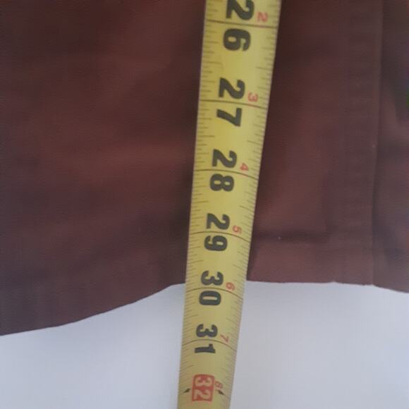 Levis Pants Mens 36x30 Maroon Flat Front White Tab Canvas - Picture 9 of 9